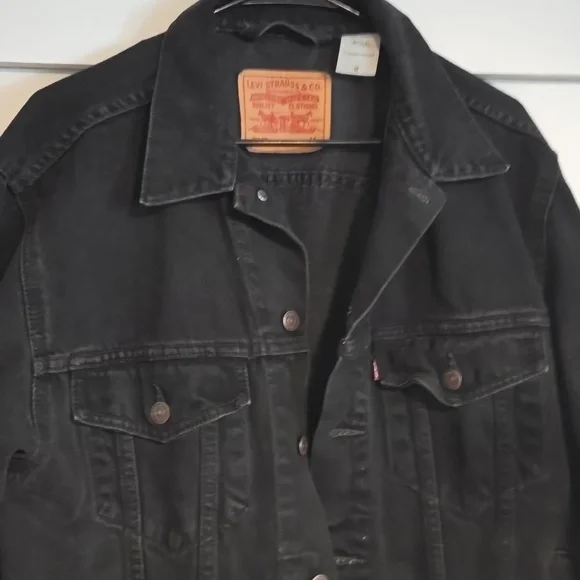 Vintage Levi Strauss & Co 70507 Black Denim Jacket Made In Colombia - Picture 5 of 8
